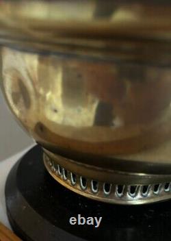 Vintage Brass Oil Lamp By Sherwoods Birmingham Converted To Mains Power Tested
