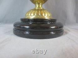 Vintage Brass Oil Lamp Complete With Etched Shade Shepards Hut Oil Lamp