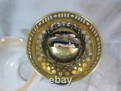 Vintage Brass Oil Lamp Complete With Etched Shade Shepards Hut Oil Lamp