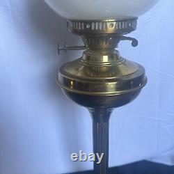 Vintage Brass Oil lamp With Pheasant & partridge game Birds shades Shepherd hut