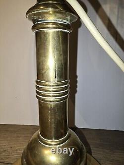 Vintage Brass Veritas Oil Lamp Converted To Electric 70cm