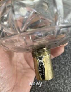 Vintage Cut Glass Oil Lamp Font and burner