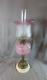 Vintage English Made Duplex Oil Lamp And Glass Tulip Oil Lamp Shade
