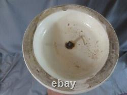 Vintage English Made Duplex Oil Lamp And Glass Tulip Oil Lamp Shade