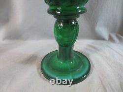 Vintage Glass Oil Lamp Complete With Chimney & Shade Shepards Hut Oil Lamp