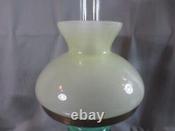 Vintage Glass Oil Lamp Complete With Chimney & Shade Shepards Hut Oil Lamp