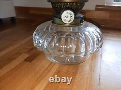 Vintage Hinks No. 2 Duplex Oil Burner Lamp Cut Class Very Good Used Condition