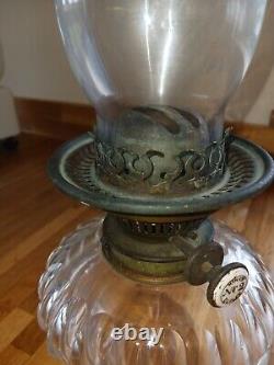 Vintage Hinks No. 2 Duplex Oil Burner Lamp Cut Class Very Good Used Condition