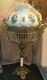 Vintage John Scott Double Wick Parlor Oil Lamp withCrystal Prisms 34 Tall