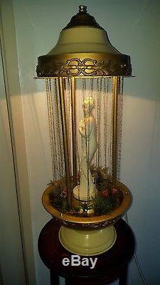 Vintage Lady Oil Lamp