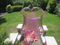 Vintage Paraffin Kerosene Glass Duplex Tulip Oil Lamp Shade