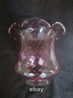Vintage Paraffin Kerosene Glass Duplex Tulip Oil Lamp Shade