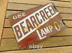 Vintage Victorian Enamel Advertising Sign'Empire Bearneck Lamp Oil