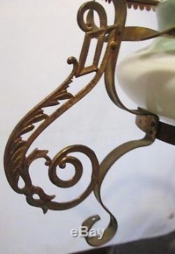 Vintage Victorian Style Hanging Oil Lamp Chandelier Light Fixture Nice! LQQK
