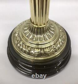 Vntage/Antique Oil/Paraffin Lamp Panel Cut Font Orange Lustre Oil Lamp Shade
