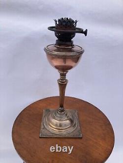 W. A. S Benson Copper Oil Lamp, Square Base model