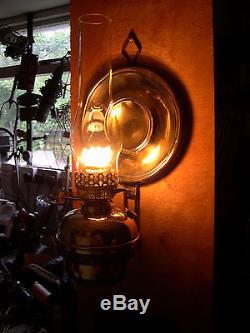 Working Kerosene Duplex Oil Caravan Lamp Kitchen Lamp Brass Reflector E&g Drgm