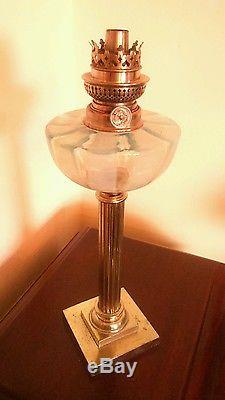 Wild & Wessel Antique Oil Lamp Vaseline Font Rare Stunning