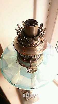 Wild & Wessel Antique Oil Lamp Vaseline Font Rare Stunning