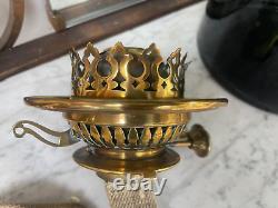 Young brass duplex oil lamp burner